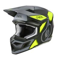 Oneal Шлем кроссовый 3Series Neon Vision V.24 серый/желтый в Омске