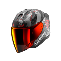 Shark Шлем Skwal I3 Jet Hellcat Mat Black/Chrome/Red в Омске