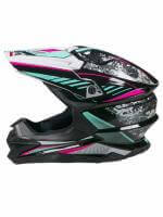 AiM Шлем кроссовый JK803 Multicolor Black/Blue в Омске