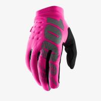 100% Мотоперчатки текстильные женские Brisker Neon/Pink/Black в Омске