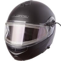 LS2 Мотошлем снегоходный FF325 Strobe Electric Snow Solid Черный Матовый в Омске