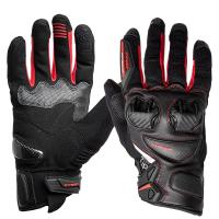 Sweep Перчатки кожаные+текстиль Hammer Black/Red в Омске