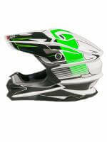 AIM Шлем кроссовый JK803 White/Green в Омске