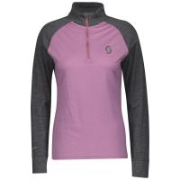 Scott Термокофта женская  Zip Defined Merino dark grey melange/cassis pink в Омске