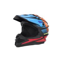 Desment Шлем кроссовый Raptor Black-Blue-Orange graphic в Омске