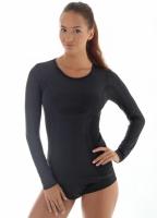 Brubeck Футболка женская дл.рукав Comfort Wool Черный в Омске