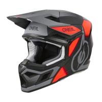 Oneal Шлем кроссовый 3Series Vision Серый/Красный в Омске