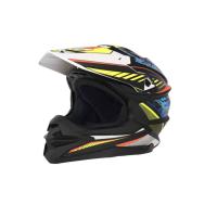 Desment Шлем кроссовый Raptor White-Yellow-Blue graphic в Омске