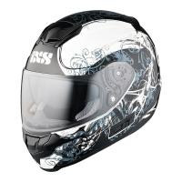 IXS Мотошлем HX 215 Curl Черный/Белый в Омске