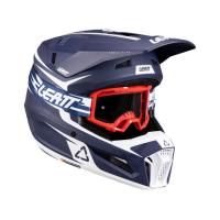 Leatt Шлем кроссовый 3.5 V26 Blue + очки Vizion 3.5 в Омске