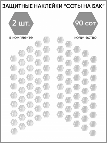 Motolike Наклейки на бак Соты Прозрачные в Омске