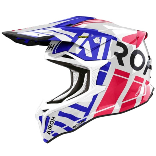 Airoh Мотошлем Strycker Brave Blue/Red Gloss в Омске