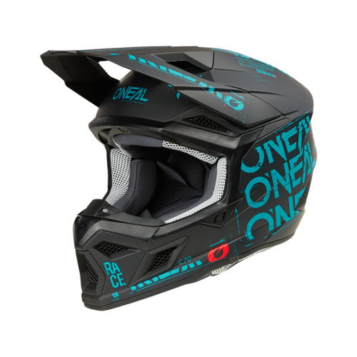 Oneal Шлем кроссовый 3Series Static черный/бирюзовый в Омске