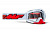 100% Маска кросс FMF Powerbomb Rocket White - прозрачная линза в Омске