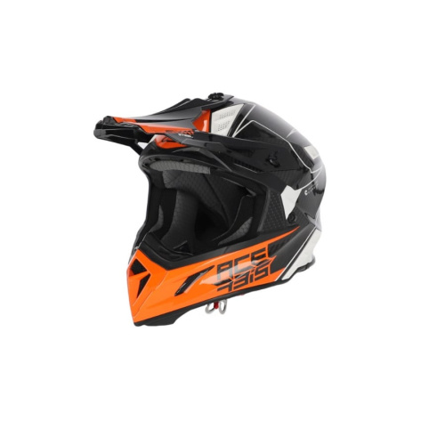 Acerbis Шлем Steel Carbon White/Orange в Омске
