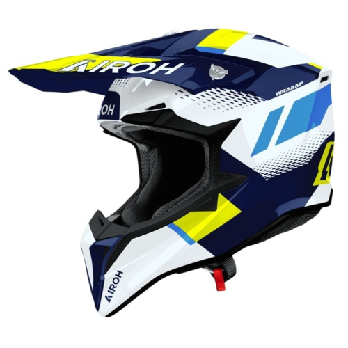 Airoh Шлем Wraaap Vision Yellow-Blue Gloss в Омске