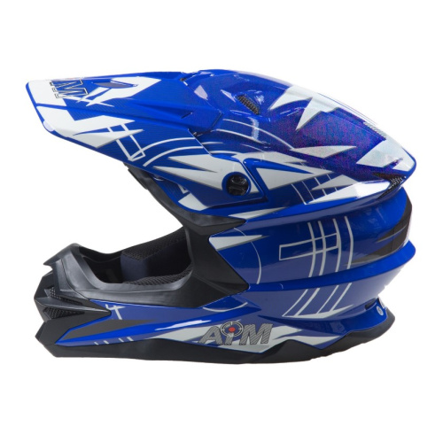 AiM Шлем кроссовый JK803S Blue/White в Омске