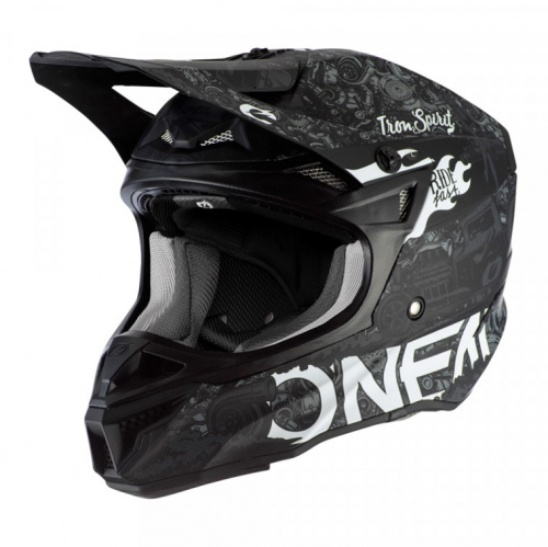 Oneal Шлем кроссовый 5Series Polyacrylite Черный/Белый в Омске